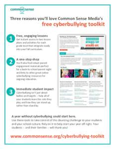 Three reasons you’ll love Common Sense Media’s  free cyberbullying toolkit 1