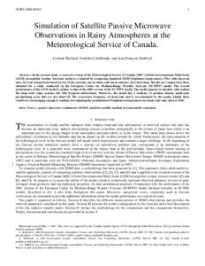 TGRS[removed]Simulation of Satellite Passive Microwave Observations in Rainy Atmospheres at the