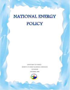 Department Of Energy Ministry Of Energy & Mineral Resources Fiji Islands November 2006  FOREWORD