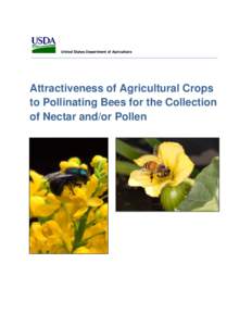 Attractiveness of Agricultural Crops to Pollinating Bees for the Collection of Nectar and/or Pollen, 2015