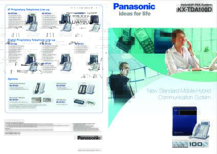 Hybrid IP-PBX System  IP Proprietary Telephone Line-up KX-NT346  KX-NT343