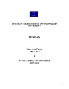 Strategy paper 2007–2013 & National indicative programme[removed]Jordan