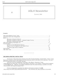 [removed]ASLH Newsletter | Summer 2004  