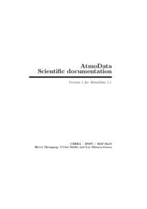 AtmoData Scientific documentation Version 1 for AtmoData 1.1 CEREA – ENPC / EDF R&D Herv´