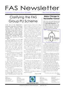 FAS Newsletter Federation of Astronomical Societies http://www.fedastro.org.uk  Major Change to