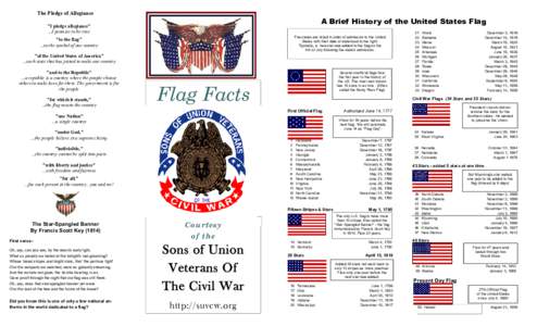 The Pledge of Allegiance  A Brief History of the United States Flag 
