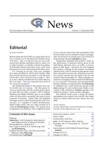 The Newsletter of the R Project  News Volume 7/3, December 2007