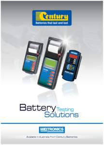 Battery Testing  Solutions Available in Australia from Century Batteries