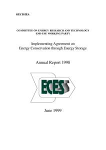 OECD/IEA  COMMITTEE ON ENERGY RESEARCH AND TECHNOLOGY END-USE WORKING PARTY  Implementing Agreement on