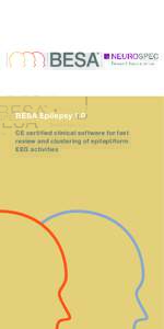 BESA Epilepsy 1.0 CE certified clinical software for fast review and clustering of epileptiform EEG activities  BESA Epilepsy 1.0