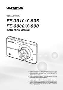 DIGITAL CAMERA  FE-3010/X-895 FE-3000/X-890 Instruction Manual