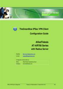 TheGreenBow IPSec VPN Client Software