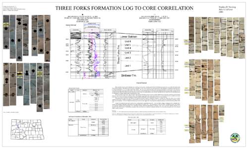 THREE FORKS FORMATION LOG TO CORE CORRELATION  Geologic Investigations No. 75 North Dakota Geological Survey Lynn D. Helms, Director, Dept. of Mineral Resources Edward C. Murphy, State Geologist