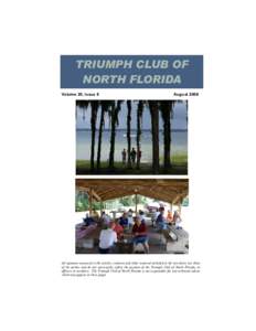 TRIUMPH CLUB OF NORTH FLORIDA Volume 20, Issue 8 August 2008