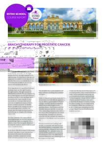 ESTRO SCHOOL  COURSE REPORT BRACHYTHERAPY FOR PROSTATE CANCERJune 2015 | Vienna, Austria