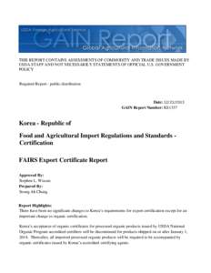 Business / Food Safety and Inspection Service / Food safety / Phytosanitary certificate / National Organic Program / Organic certification / Beef / Public key certificate / Animal and Plant Health Inspection Service / Organic food / Food and drink / Safety