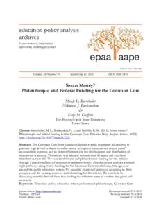 education policy analysis archives A peer-reviewed, independent, open access, multilingual journal  Arizona State University