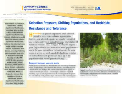 ANR Publication 8493 | July 2013 http://anrcatalog.ucanr.edu BRAD HANSON, UC Cooperative Extension Weed Specialist, Department of Plant Sciences,