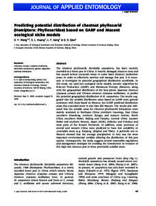 Chestnut / Biology / Food and drink / Castanea mollissima / Environmental niche modelling