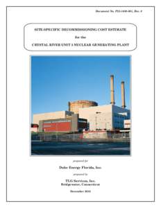 Document No. P23, Rev. 0  SITE-SPECIFIC DECOMMISSIONING COST ESTIMATE for the CRYSTAL RIVER UNIT 3 NUCLEAR GENERATING PLANT