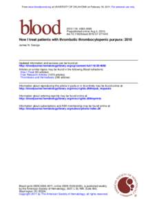 From www.bloodjournal.org at UNIVERSITY OF OKLAHOMA on February 18, 2011. For personal use only[removed]: [removed]Prepublished online Aug 4, 2010; doi:[removed]blood[removed]