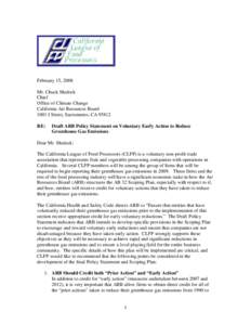 Feb[removed]CLFP Letter to ARB re Early Action Credit-1