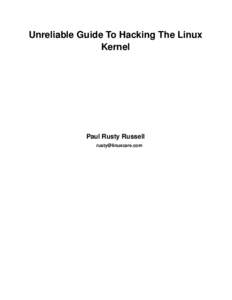 Unreliable Guide To Hacking The Linux Kernel Paul Rusty Russell [removed]