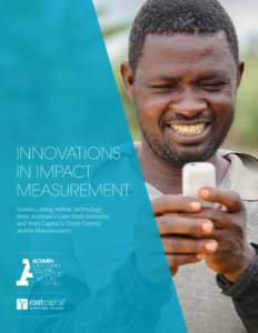 Innovations In Impact Measurement  Introduction INNOVATIONS IN IMPACT