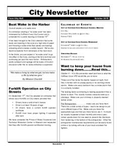 1  City Newsletter From City Hall  October 2015