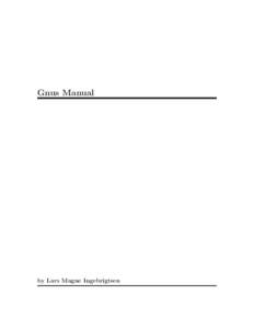 Gnus Manual  by Lars Magne Ingebrigtsen c 1995–2015 Free Software Foundation, Inc. Copyright