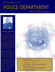 University of California, Davis  POLICE DEPARTMENT A Model Law Enforcement Agency