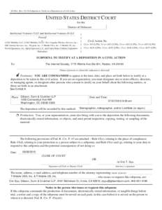 Subpoena to Testify at a Deposition in a Civil Action