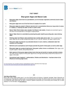Microsoft Word - Algae Fact Sheet Fact Sheet Final.doc