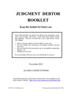 CIV-511 Judgment Debtor Booklet