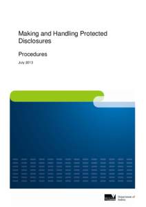 Making and handling protected disclosures
