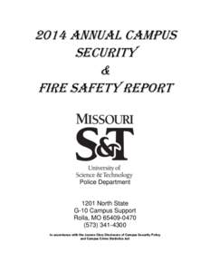 2014 Annual Campus security & Fire Safety Report  Police Department
