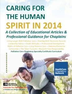 CARING FOR THE HUMAN SPIRIT INA Collection of Educational Articles &