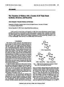 Disilene / Organosilicon / Silanes / Tetrahedrane / Silicon / Organogermanium compound / Polysilicon hydride / Crystal / Chemistry / Organosilicon compounds / Disilyne