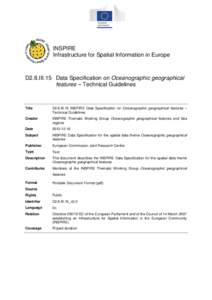 INSPIRE Infrastructure for Spatial Information in Europe D2.8.III.15 Data Specification on Oceanographic geographical features – Technical Guidelines