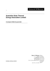 (|  Australian Solar Thermal Energy Association Limited A company limited by guarantee