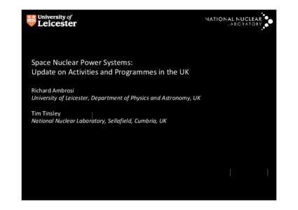 02 - UK - UK Space Nuclear Power Presentation NovCompatibility Mode]