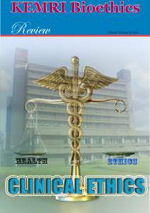 KEMRI Bioethics  Clinical Ethics January- March 2016