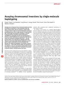 ARTICLES  © 2006 Nature Publishing Group http://www.nature.com/naturemethods Assaying chromosomal inversions by single-molecule haplotyping
