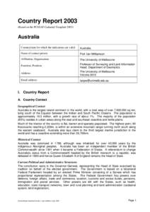 Country ReportBased on the PCGIAP-Cadastral TemplateAustralia Country/state for which the indications are valid: