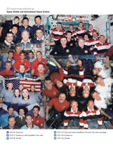 Crewmembers Space Shuttle and International Space Station STS-92 Discovery  STS-102 Discovery with Expeditions One and Two crew exchange