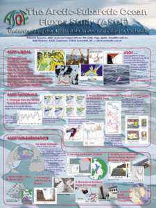 Roberta Boscolo, ASOF Science Project Officer, IIM-CSIC Vigo, Spain.  Bob Dickson, ASOF Chairman, CEFAS Lowestoft, UK.  ASOF’s GOAL To measure and model the variability