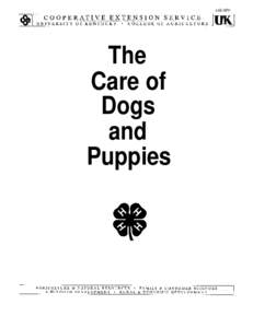 4AK-01PO: The Care of Dogs and Puppies