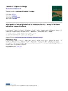 Journal of Tropical Ecology http://journals.cambridge.org/TRO Additional services for Journal of Tropical Ecology: