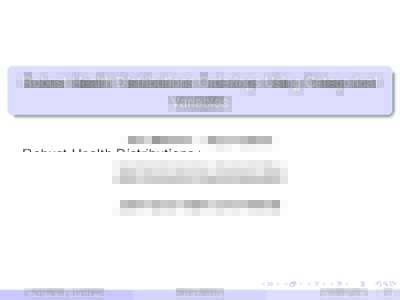 Robust Health Distributions Orderings Using Categorical Variables Paul Makdissi Myra Yazbeck