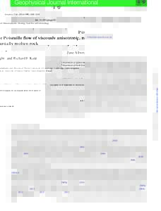 Geophysical Journal International Geophys. J. Int, 1608–1624 doi: gji/ggu345  GJI Mineral physics, rheology, heat flow and volcanology